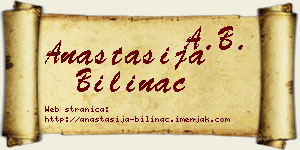 Anastasija Bilinac vizit kartica